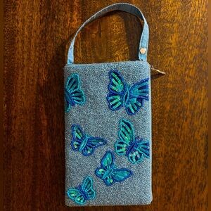 Bamboo Trading Co. Butterfly Club Bag, 7.5-inch Height 4.5" W x 7.5" H